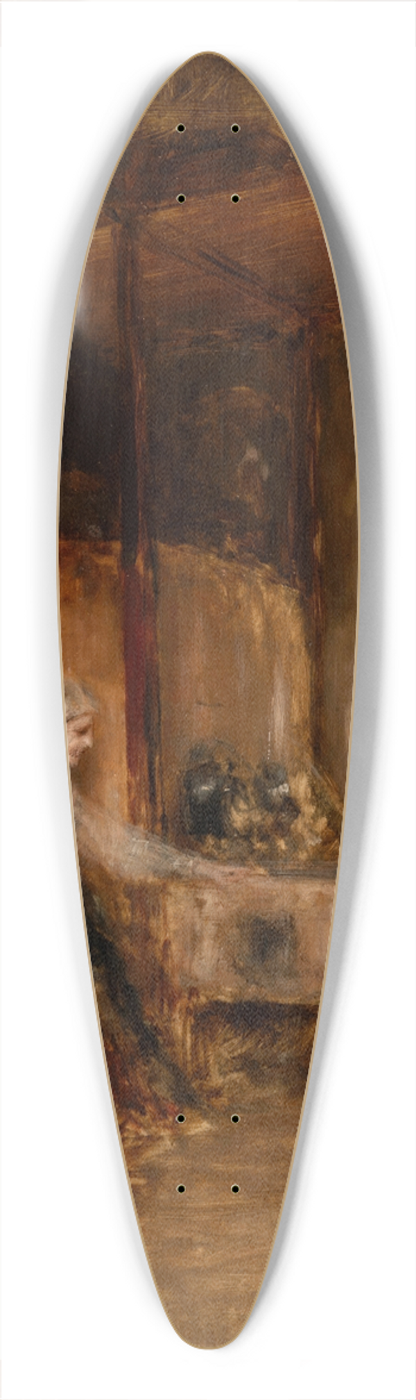 Nikolaos Gyzis - Mre au berceau 39.3 inch art pintail longboard deck
