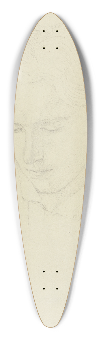 Nikolaus Hoff - Bildnis des Malers Ludwig Richter 39.3 inch art pintail longboard deck