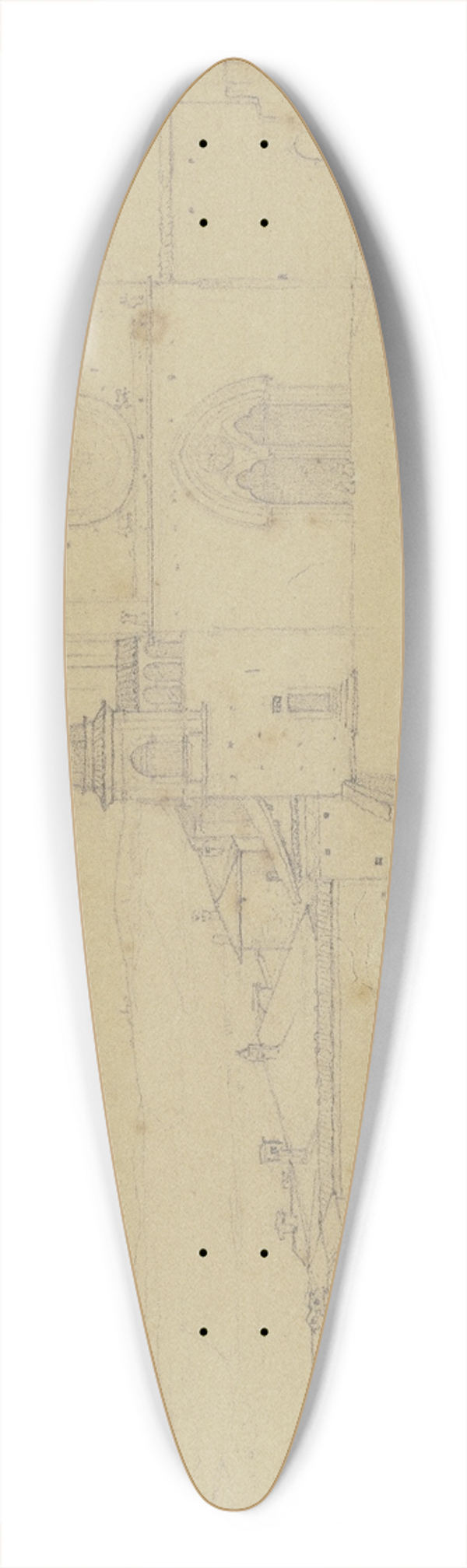 Nikolaus Hoff - S. Francesco in Assisi 39.3 inch art pintail longboard deck