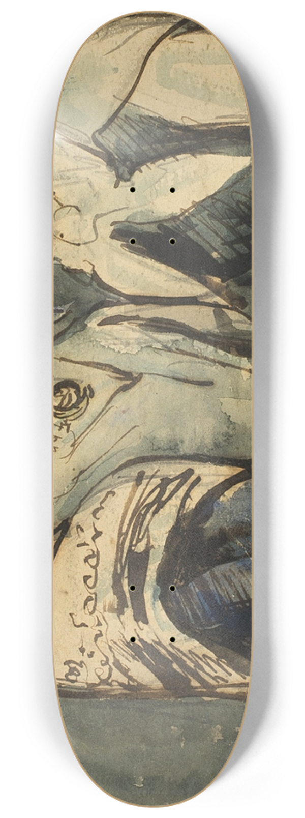 Constantin Guys - Three Servant Women 8.25 inch art skate deck