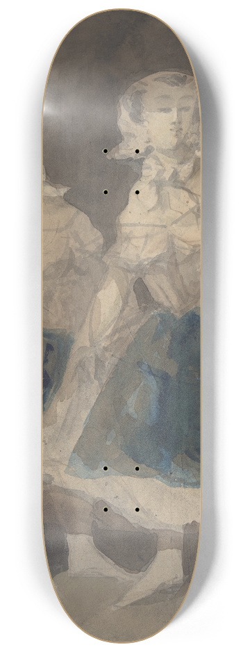 Constantin Guys - Two Soubrettes 8.25 inch art skate deck