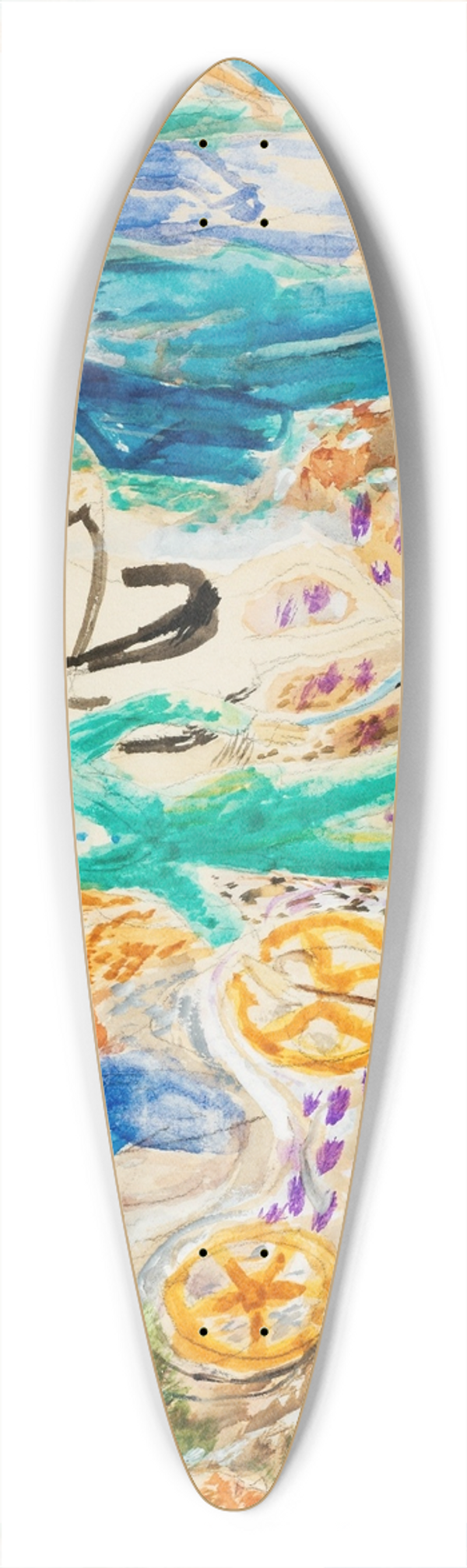 Nils Dardel - Parisergata 39.3 inch art pintail longboard deck