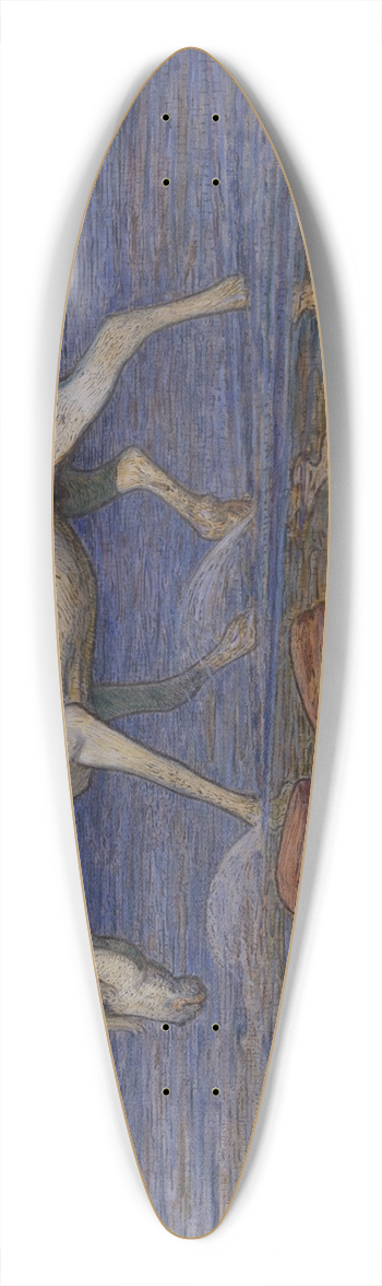 Nils Kreuger - On Stony Ground 39.3 inch art pintail longboard deck