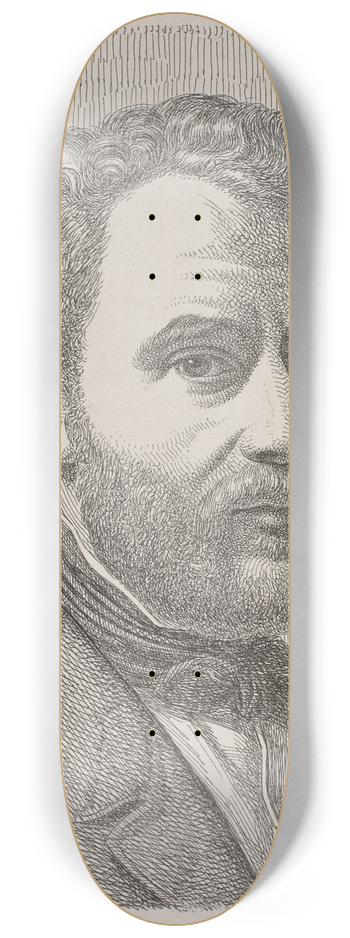 Constantin Hansen - Portrt af Wilhelm Marstrand 8.25 inch art skate deck