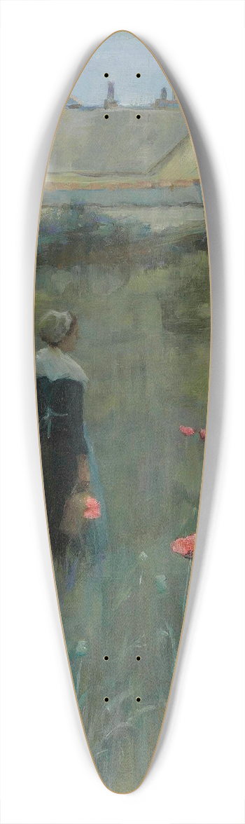 Norman Garstin - Poppies 39.3 inch art pintail longboard deck