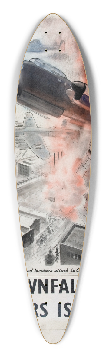 O'Connell - The downfall of the dictators is assured 39.3 inch art pintail longboard deck