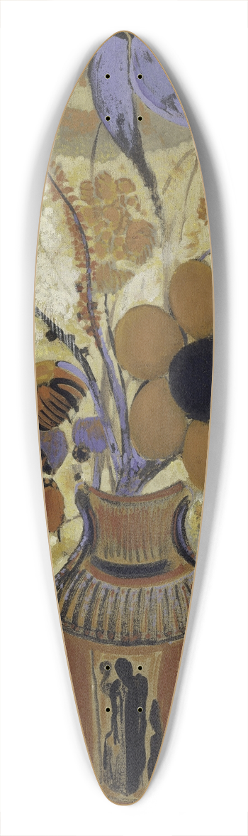 Odilon Redon - Etruscan Vase with Flowers 39.3 inch art pintail longboard deck