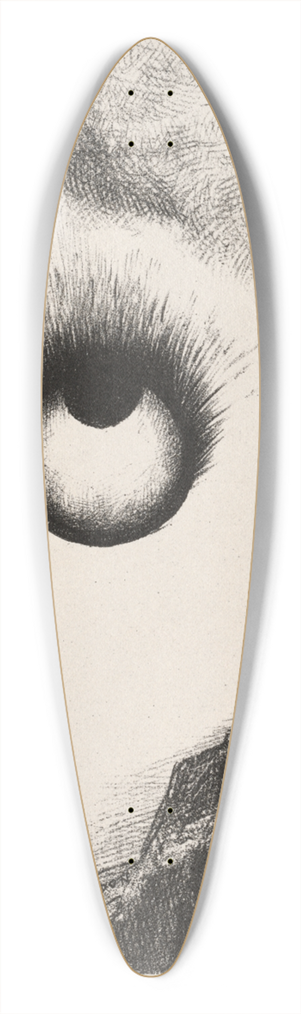 Odilon Redon - Everywhere Eyeballs are Aflame 39.3 inch art pintail longboard deck