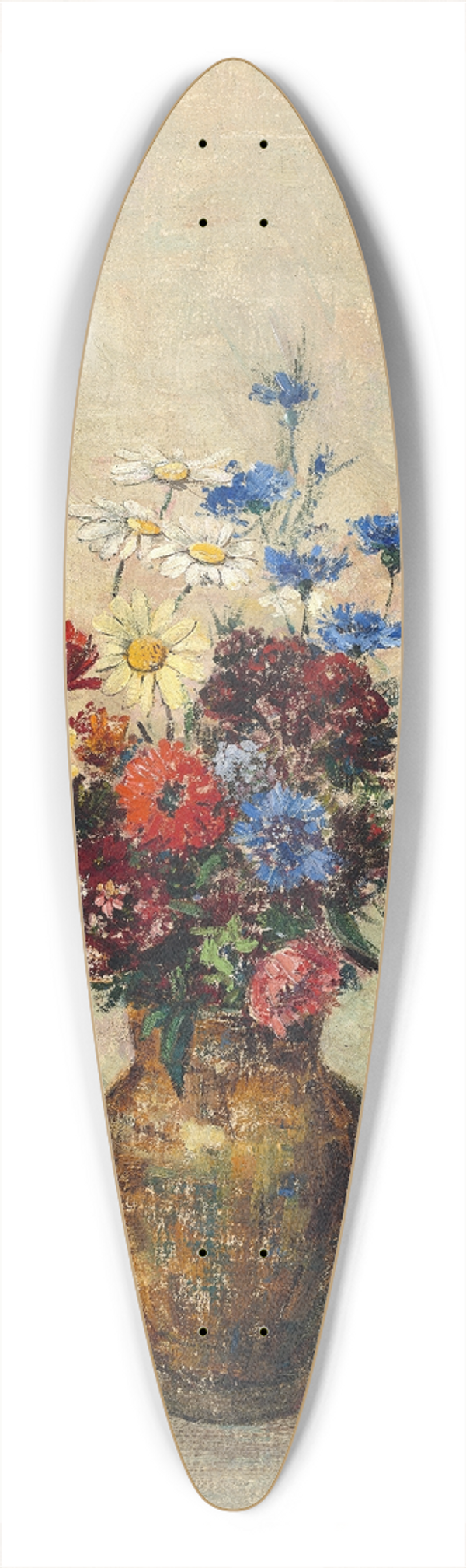 Odilon Redon - Flowers in a Vase 39.3 inch art pintail longboard deck