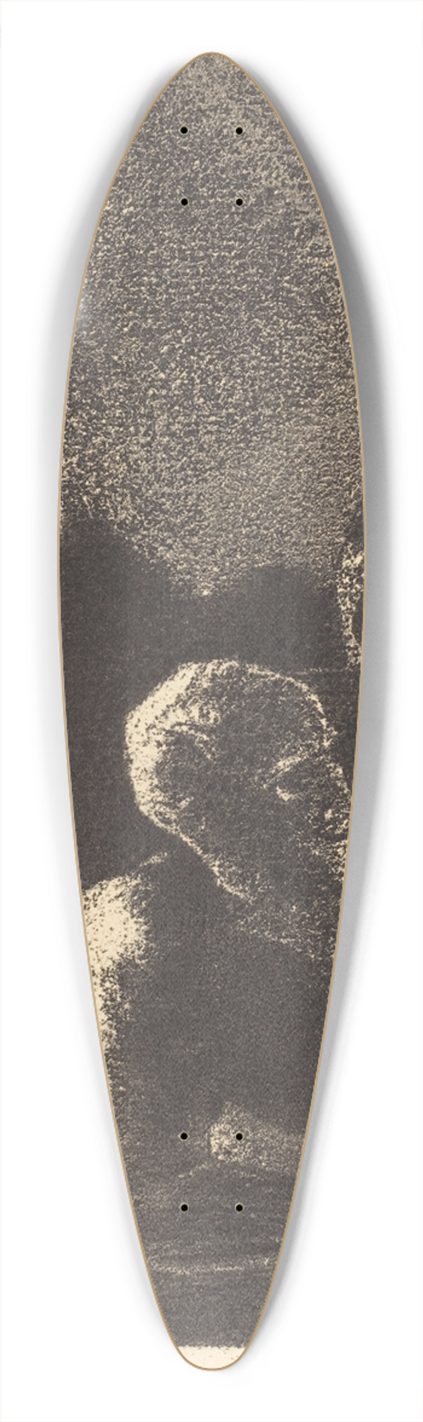 Odilon Redon - Gloire et louange a toi, satan, dans les hauteurs du ciel ou tu regnas, et dans les profondeurs de lenfer, ou vaincu, tu reves en silence! 39.3 inch art pintail longboard deck
