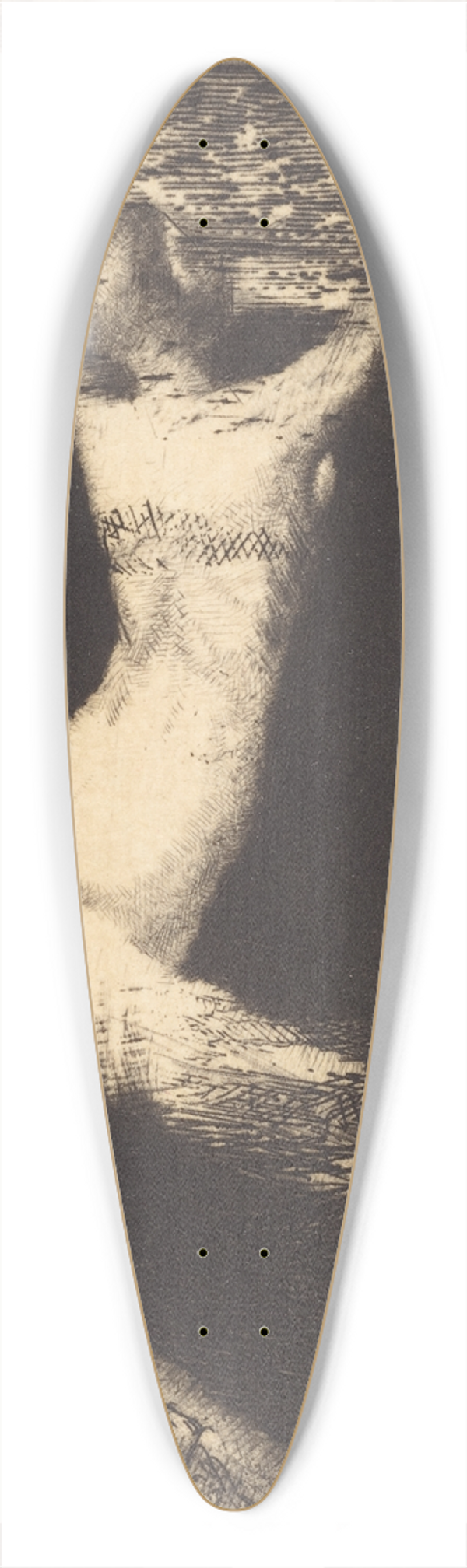 Odilon Redon - Passage dune Ame (Passage of a Spirit) 39.3 inch art pintail longboard deck