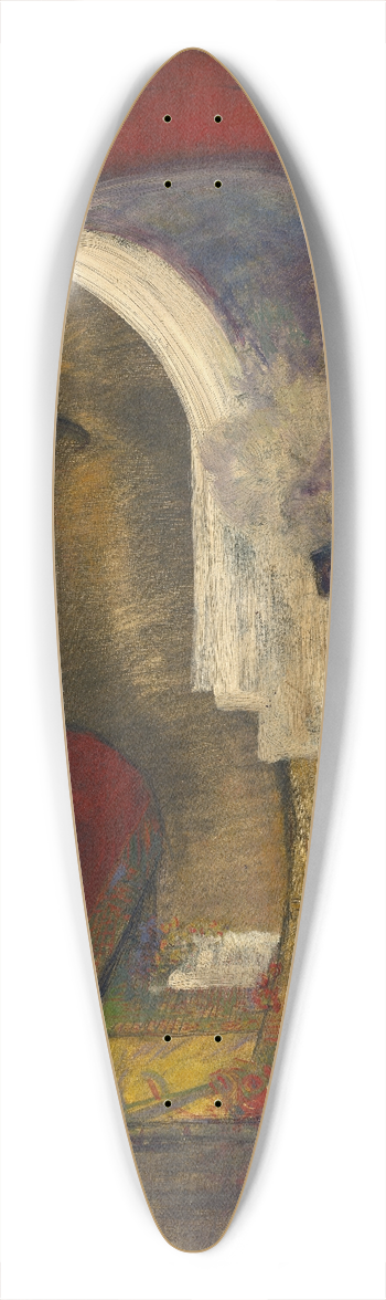 Odilon Redon - Symbolic Head 39.3 inch art pintail longboard deck