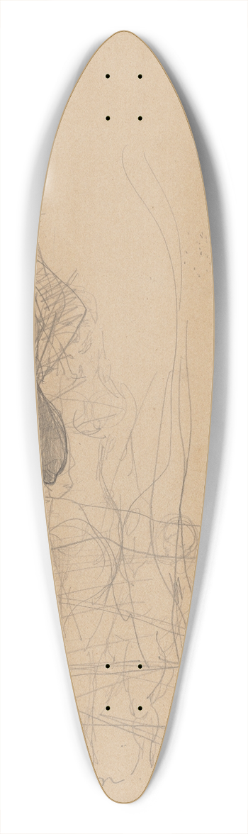 Odilon Redon - The Headhunter and His Family 39.3 inch art pintail longboard deck