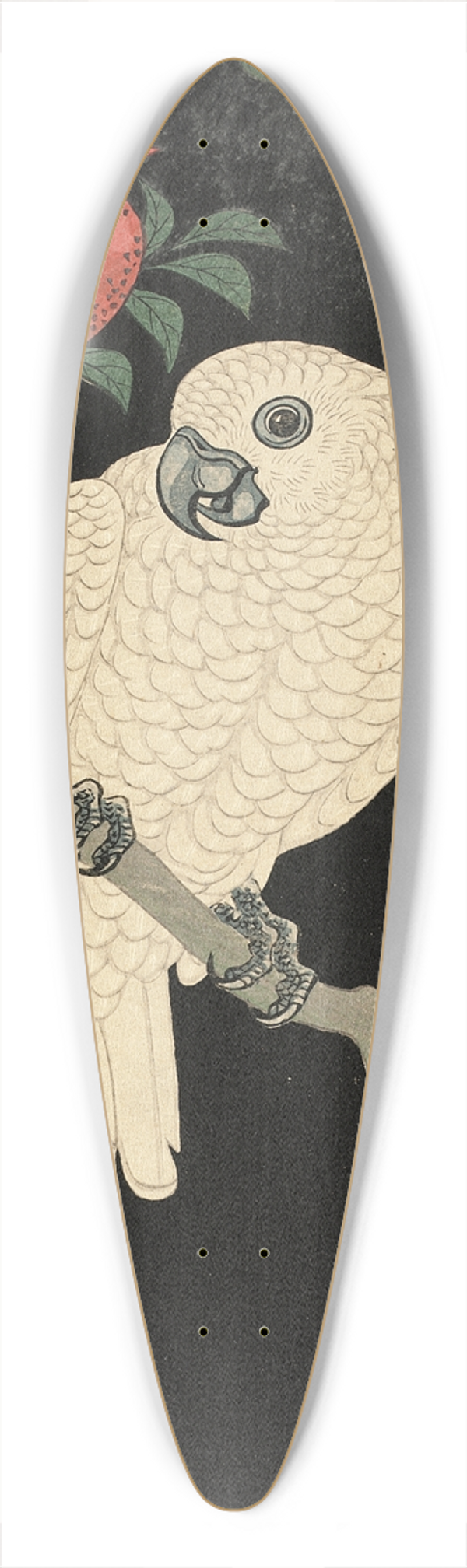 Ohara Koson - Cockatoo And Pomegranate 39.3 inch art pintail longboard deck