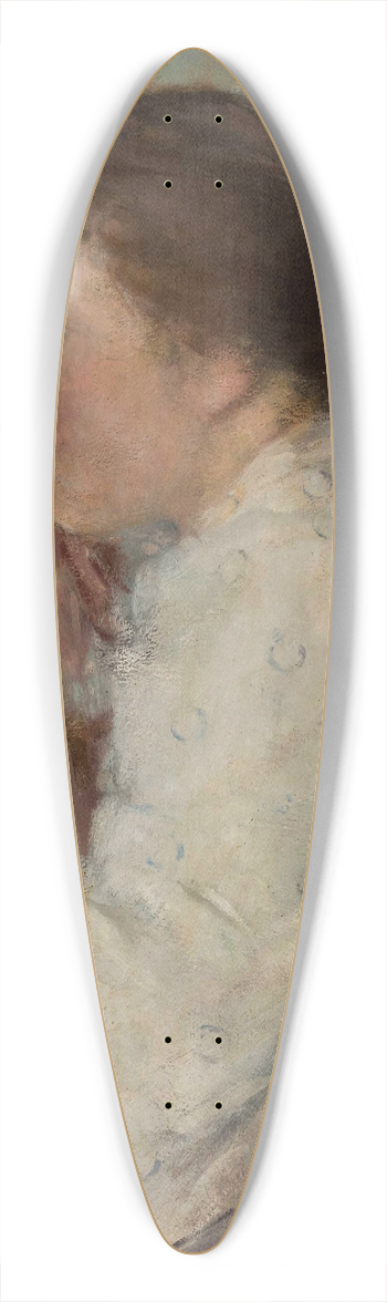 Olga Boznanska - Portrait of a lady in profile 39.3 inch art pintail longboard deck