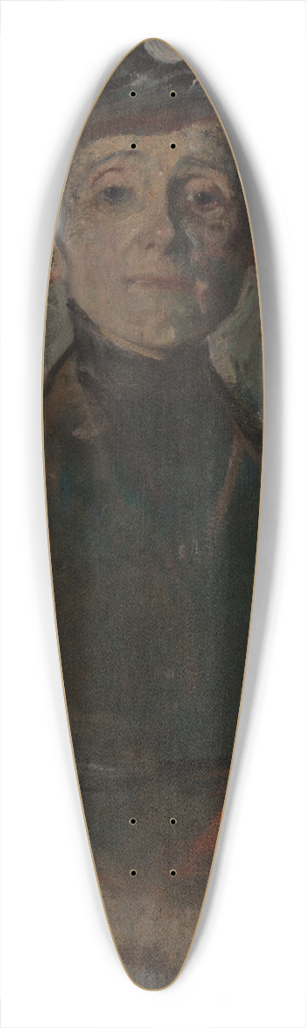 Olga Boznanska - Self-Portrait with Flowers 39.3 inch art pintail longboard deck