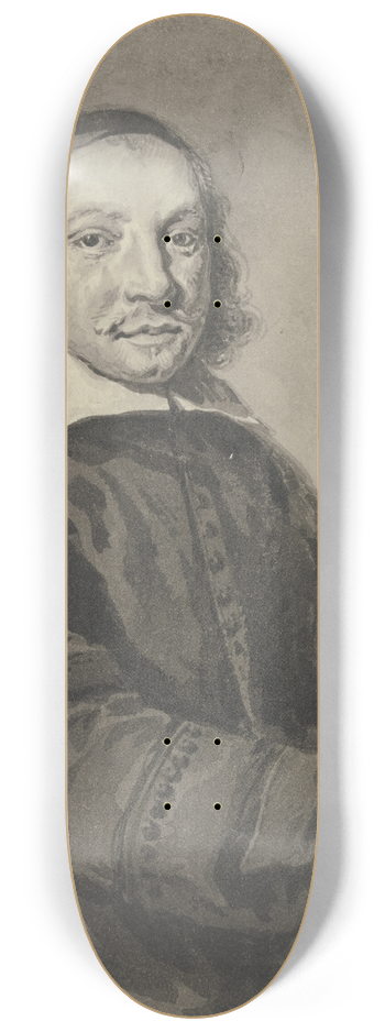 Aert Schouman - Brustbild eines Mannes nach rechts 8.25 inch art skate deck