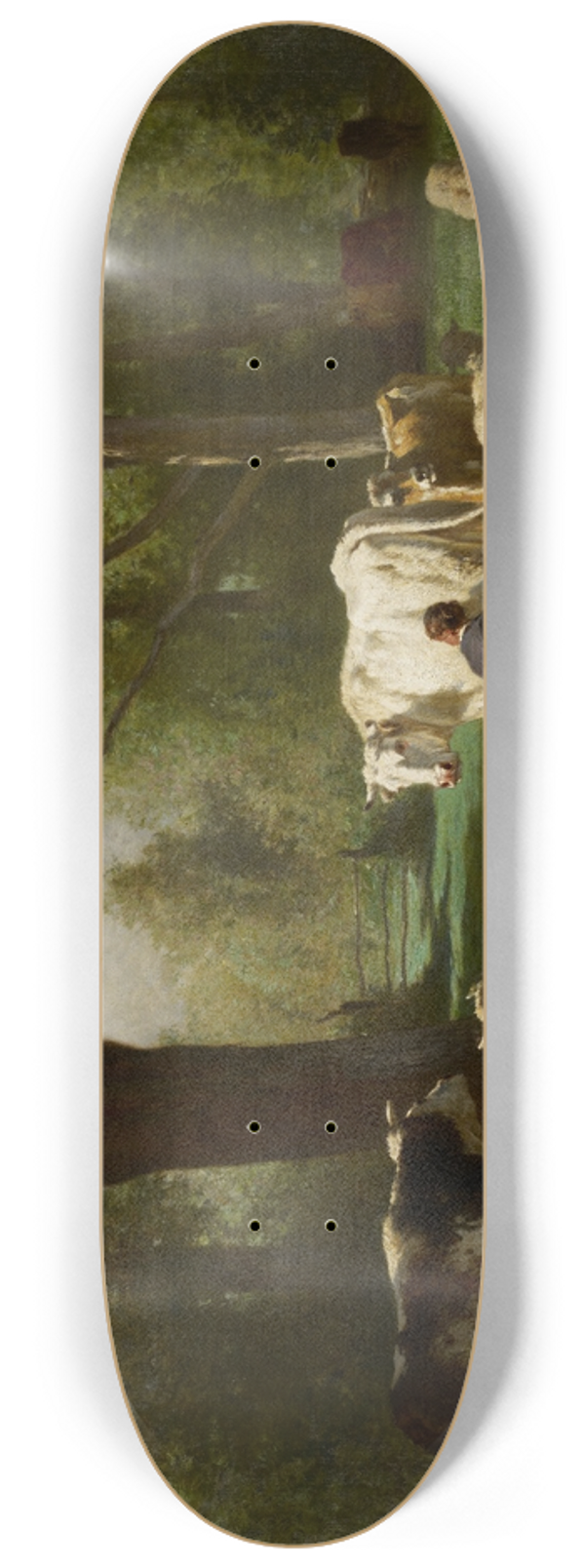 Constant Troyon - Landscape With Cattle And Sheep 8.25 inch art skate deck