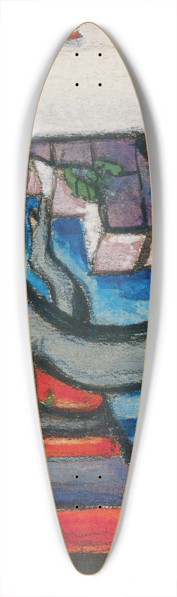 Oscar Bluemner - Mystic Tree 39.3 inch art pintail longboard deck