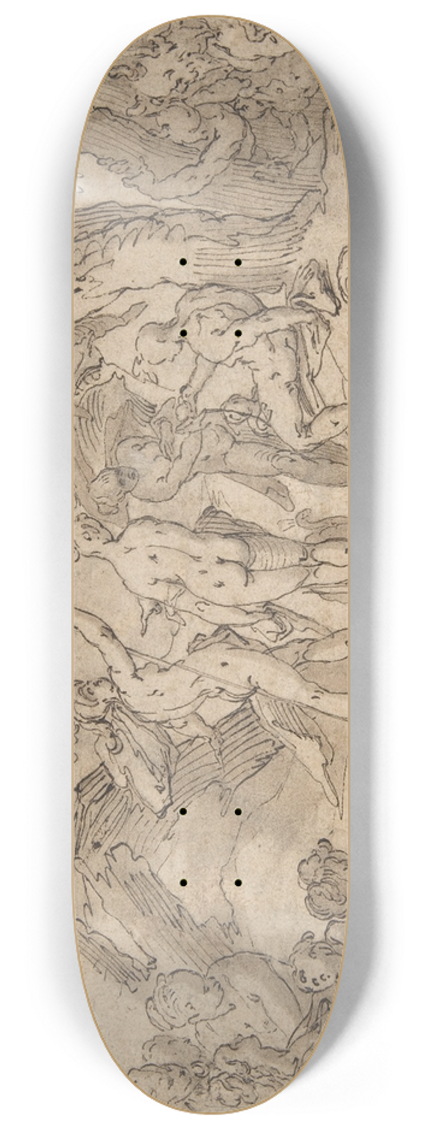 Abraham Bloemaert - The Judgment of Paris 8.25 inch art skate deck