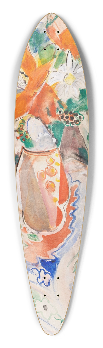 Oskar Moll - Blumenstillleben mit Schssel und gestreiftem Krug 39.3 inch art pintail longboard deck