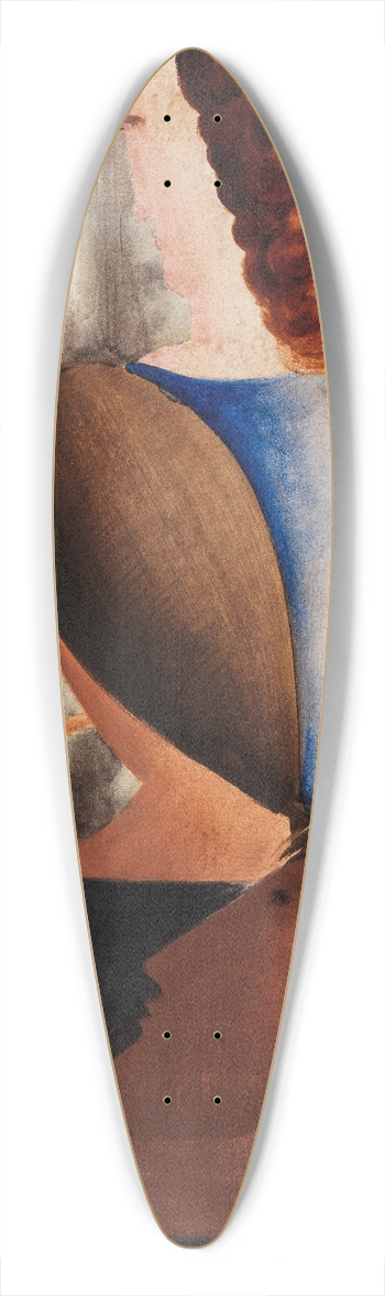Oskar Schlemmer - Drei vor Schatten 39.3 inch art pintail longboard deck