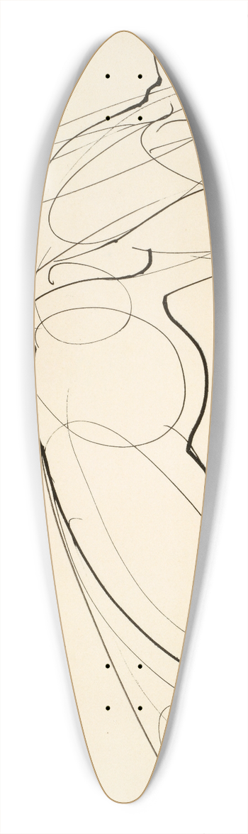 Oskar Schlemmer - Figure Bending Backwards 39.3 inch art pintail longboard deck
