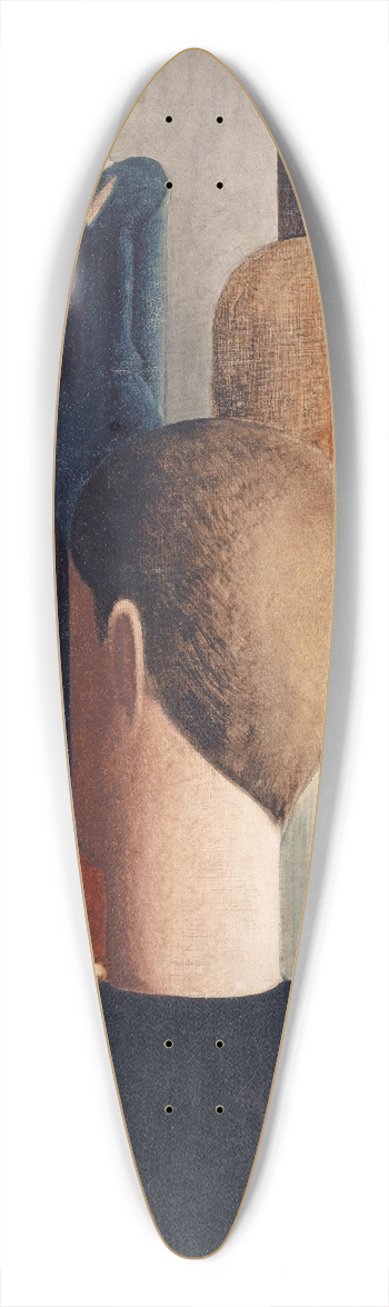 Oskar Schlemmer - Interior with Five Figures, Roman 39.3 inch art pintail longboard deck