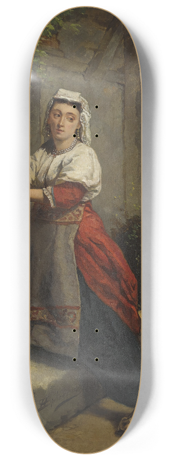 Continental School - At The Well 8.25 inch art skate deck