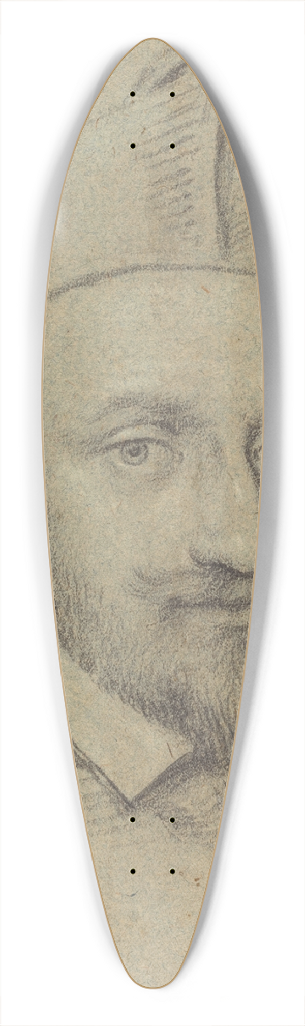 Ottavio Leoni - Portrait of a Cardinal (Alessandro Peretti Montalto) 39.3 inch art pintail longboard deck
