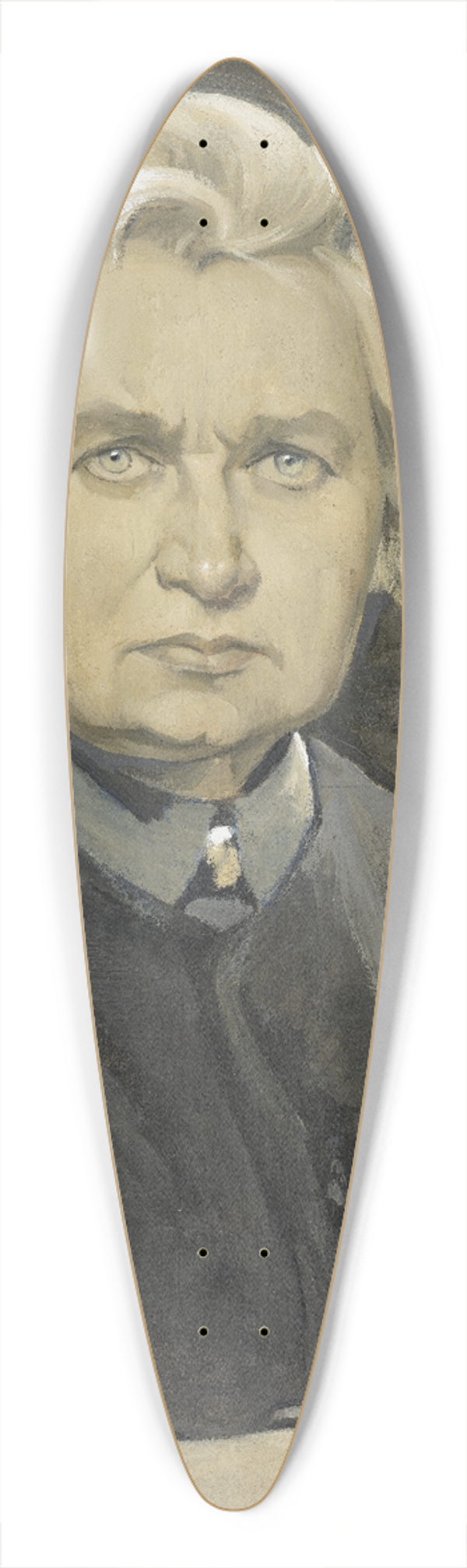 Ottilie Wilhelmine Roederstein - Self-Portrait with Folded Arms 39.3 inch art pintail longboard deck