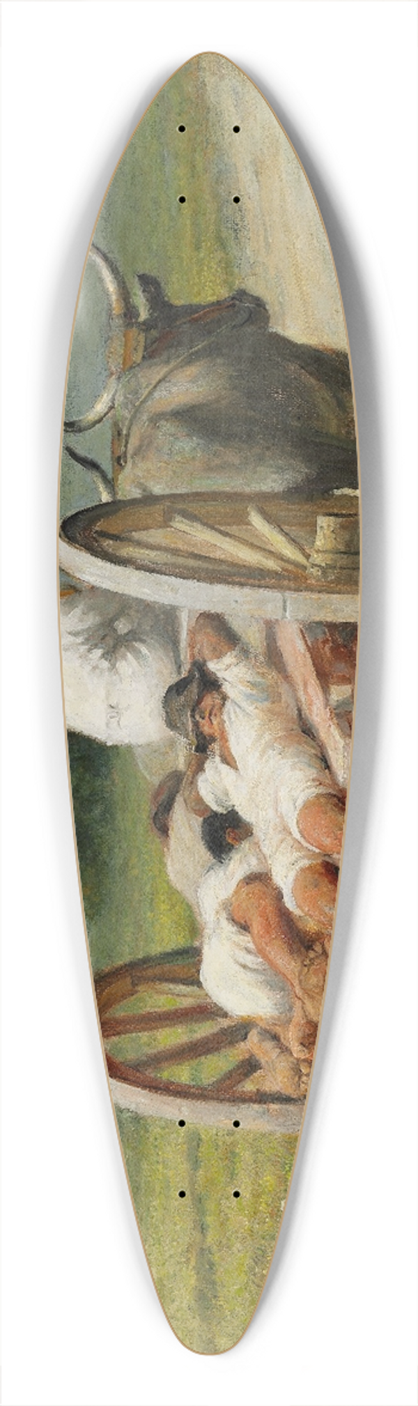 Otto Bache - Scirococo (c. 1920) 39.3 inch art pintail longboard deck