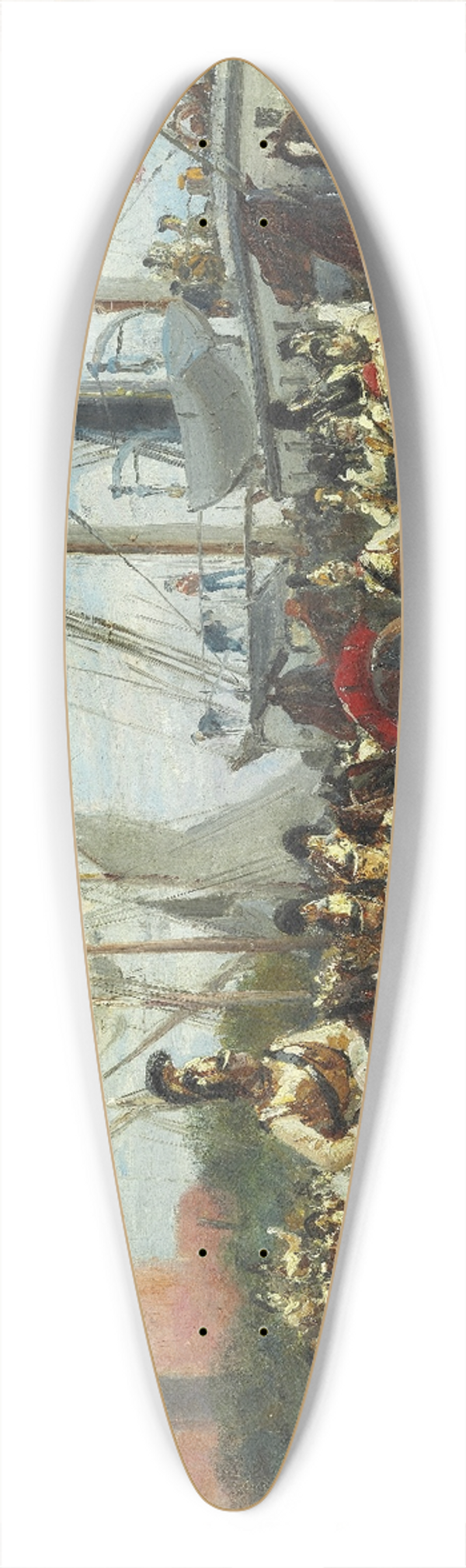 Otto Bache - Studie til Hestgarden indskibes i Korsr 1848 39.3 inch art pintail longboard deck