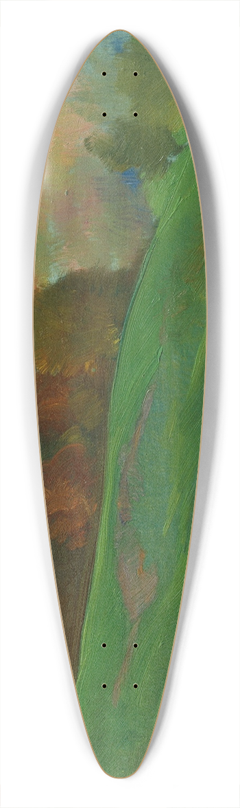 Otto Friedrich - Herbstlicher Wald hinter grner Wiese 39.3 inch art pintail longboard deck