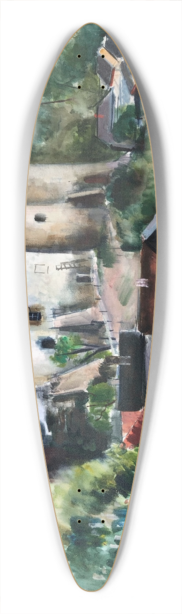 Otto Geigenberger - Clerf (Luxemburg) 39.3 inch art pintail longboard deck