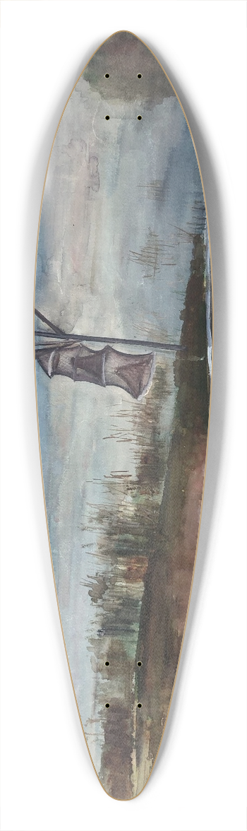 Otto Geigenberger - Fischerkhne 39.3 inch art pintail longboard deck