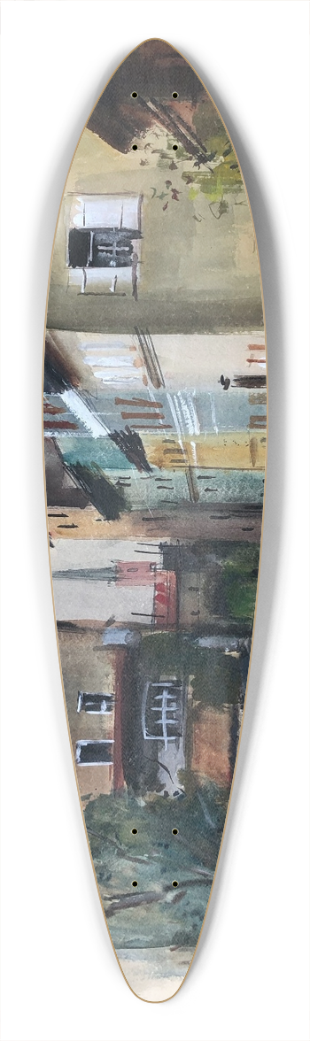 Otto Geigenberger - Wasserburg am Inn 39.3 inch art pintail longboard deck