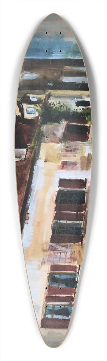 Otto Geigenberger - Wasserschloss in Reichertshausen (Pfaffenhofen an der Ilm) 39.3 inch art pintail longboard deck