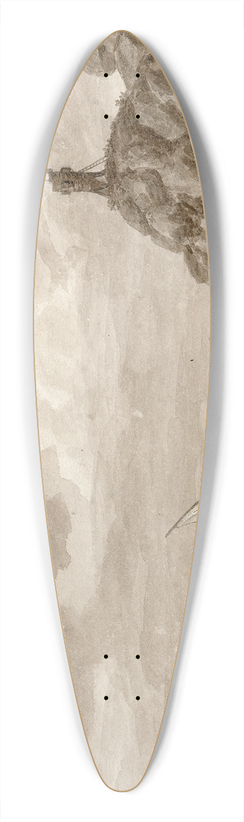 Otto Howen - De kust bij Benicarsi 39.3 inch art pintail longboard deck
