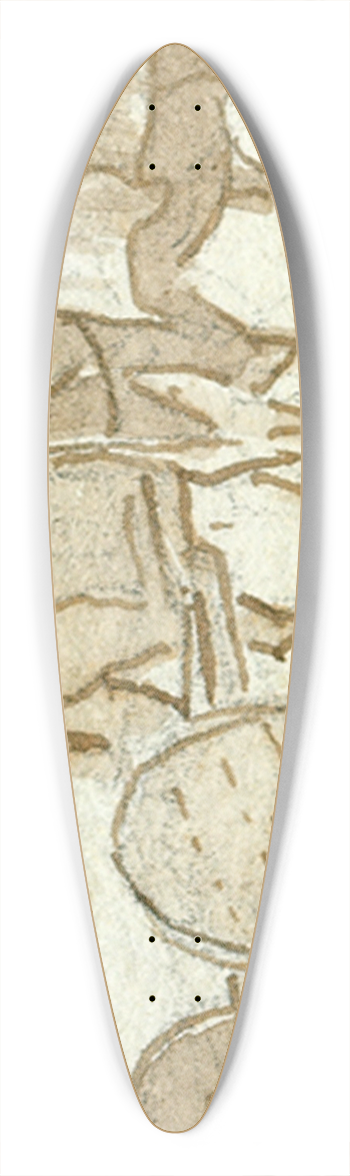 Otto Howen - Een ossenwagen 39.3 inch art pintail longboard deck