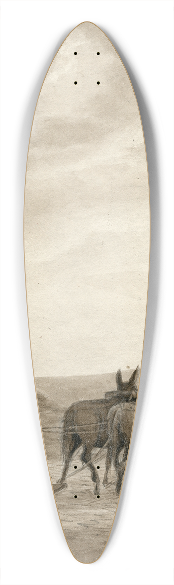 Otto Howen - Het dorsen van het graan 39.3 inch art pintail longboard deck