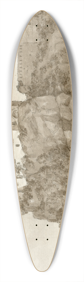 Otto Howen - Het kasteel van Bunnol 39.3 inch art pintail longboard deck