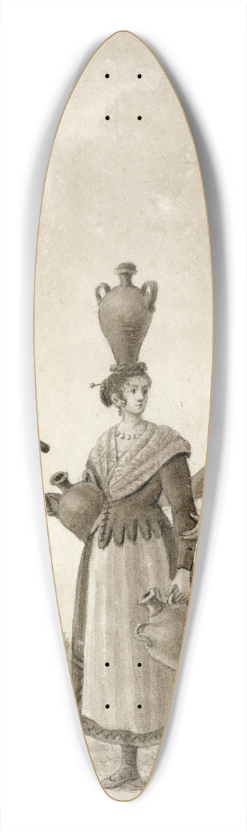 Otto Howen - Klederdrachten uit Aragon 39.3 inch art pintail longboard deck