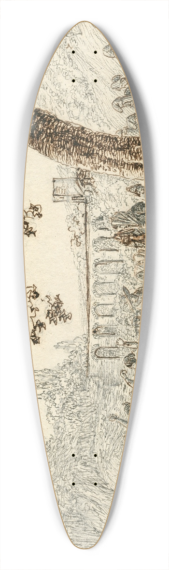 Otto Howen - Muzikanten en dansers 39.3 inch art pintail longboard deck