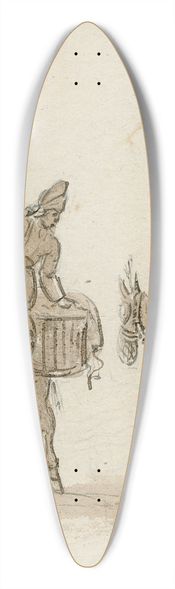 Otto Howen - Ruiter op een ezel, een tweede ezel 39.3 inch art pintail longboard deck