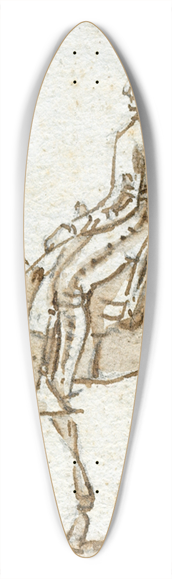 Otto Howen - Ruiters op ezels 39.3 inch art pintail longboard deck