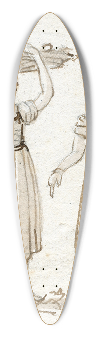 Otto Howen - Spaanse klederdracht 39.3 inch art pintail longboard deck