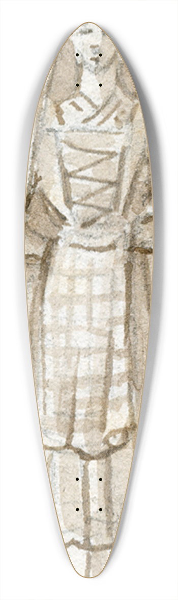 Otto Howen - Spaanse klederdracht 39.3 inch art pintail longboard deck