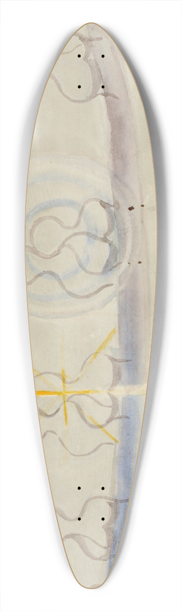 Otto Meyer-Amden - Tagebuchblatt 39.3 inch art pintail longboard deck
