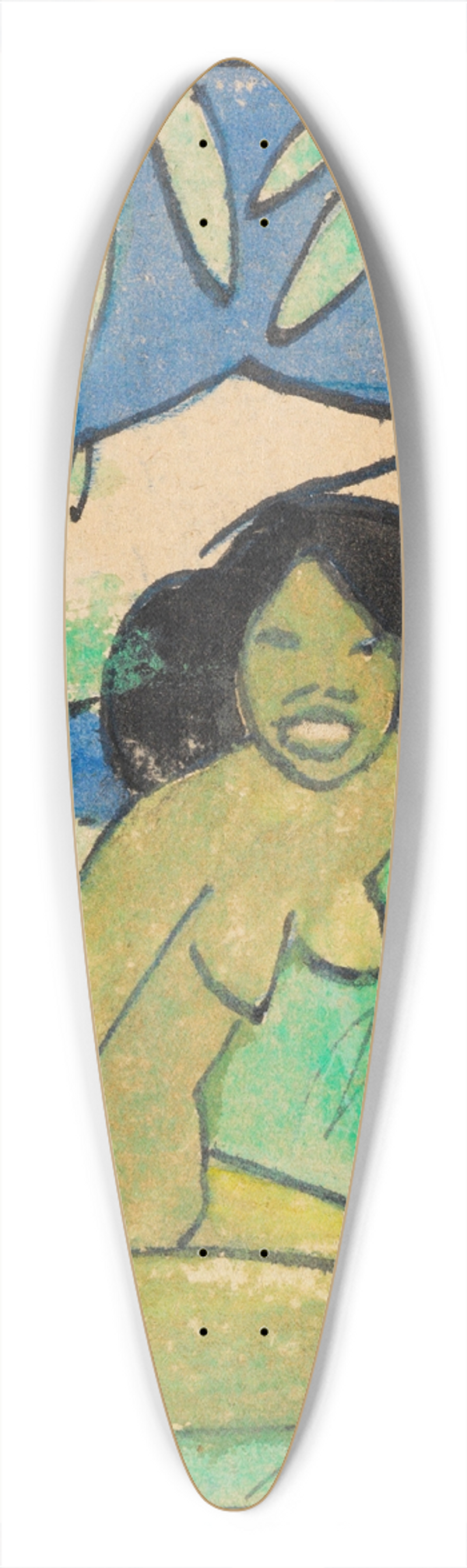 Otto Mueller - Hockendes Mdchen 39.3 inch art pintail longboard deck